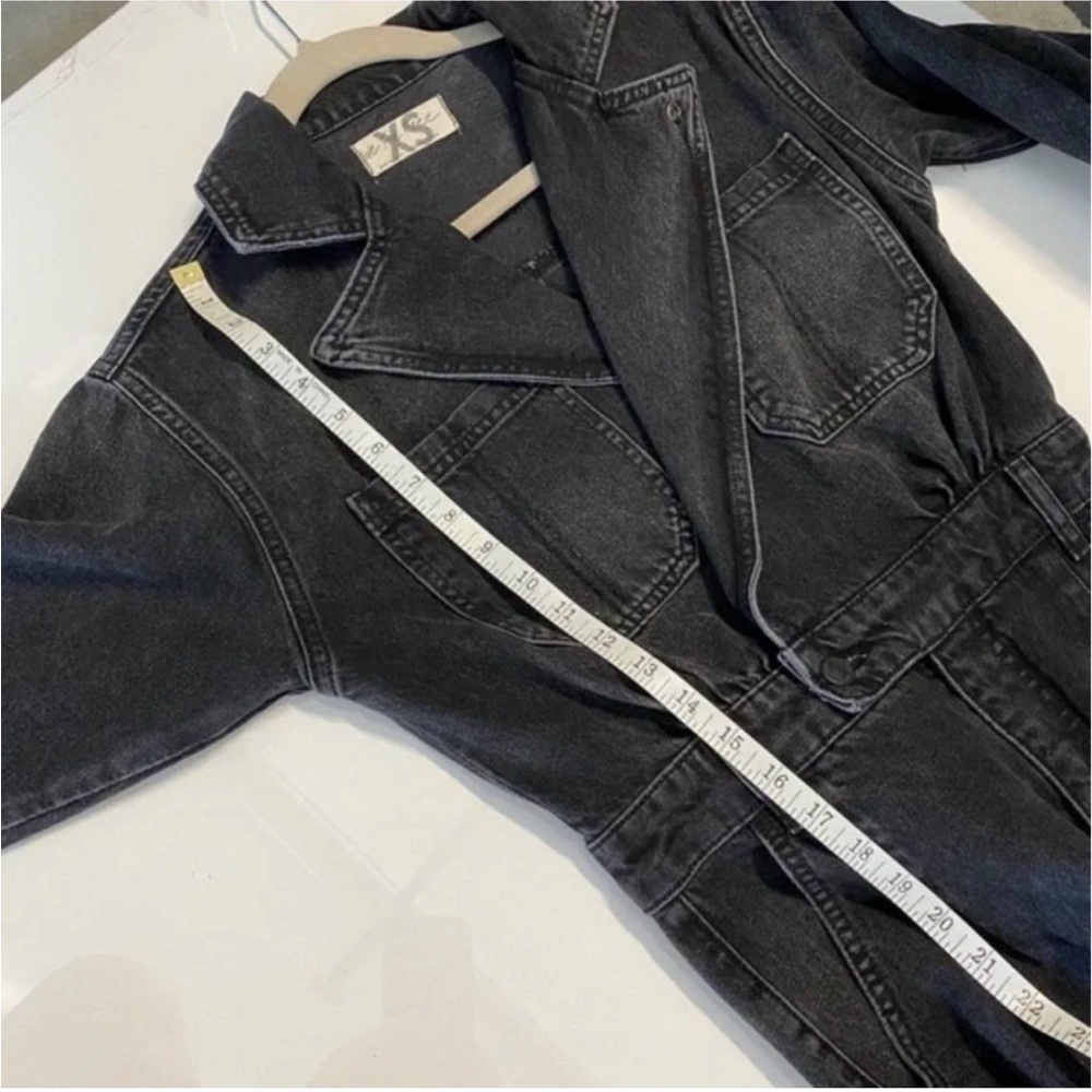 NWOT Free People We The Free Black Denim Maris - Picture 11 of 13